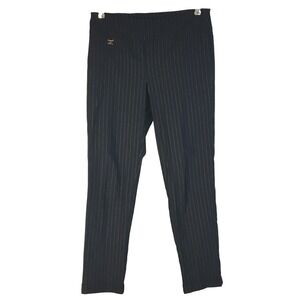 Lisette Black‎ Pinstripe Tailored Dress Pants Cuffed Ankle Women's Size 8